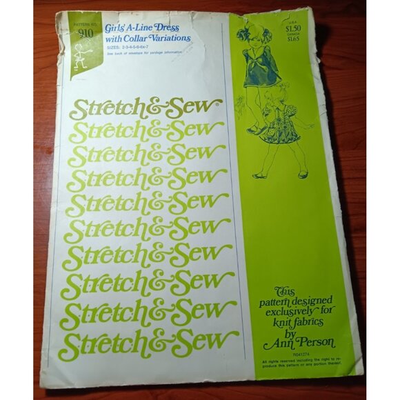 Vintage Sewing Pattern Girls A Line Sailor Dress Sailor Dress by Ann Person - Picture 1 of 4